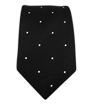 The Tie Bar Satin Dot 100% Woven Silk Black and White 2